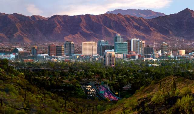 Downtown Skyline from Phoenix Mountains Preserve