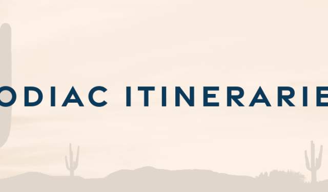 Zodiac Itineraries header