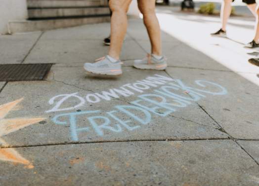 Chalk murals in Downtown Frederick