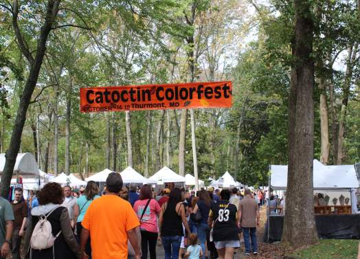 Crowd walking into the Catoctin Fest held in Thurmont, MD