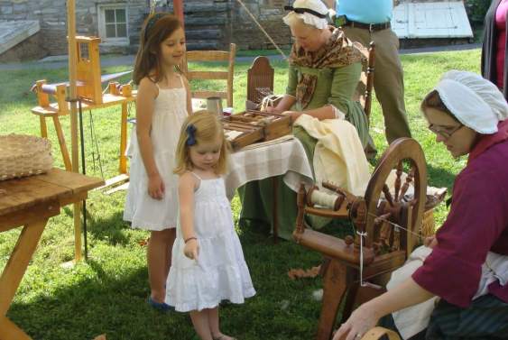 girls at Conrad Weiser Living History Day