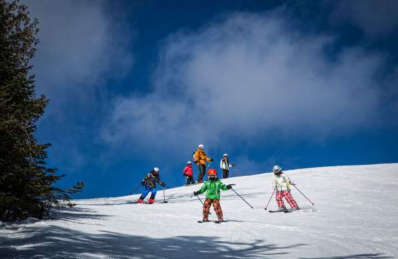 Alpine Skiing Snowboarding Winter Lutsen Mountains MN Skiing 2013 Children Skiing Eagle Mountain Per Breiehagen