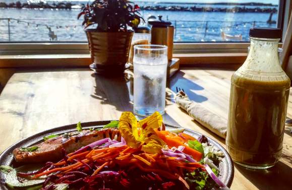 Dinner at Angry Trout in Grand Marais with Lake view