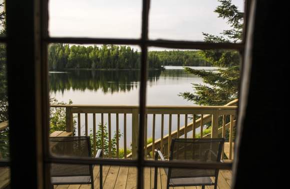 Window View of Loon Lake on the Gunflint Trail