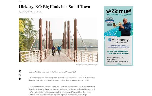 Media Mention_ AtHome_Stephanie Burnette_Hickory, NC: Big Finds in a Small Town