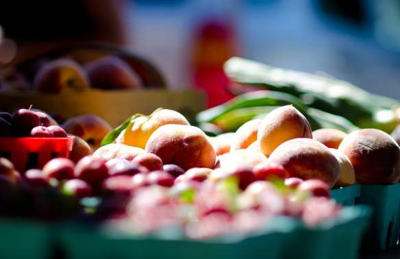 peaches, nature, farmers market