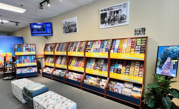 California Welcome Center Gilroy Certified Folders Display