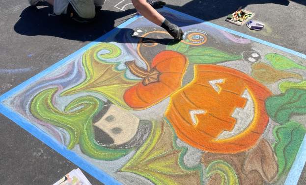 Chalk Fest art in downtown Gilroy