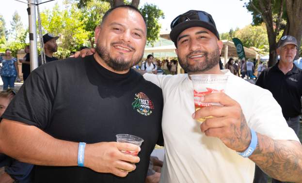 In the Garlic Festival Beer Garden