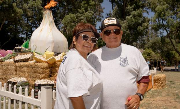 Photo with the Garlic Festival Torch