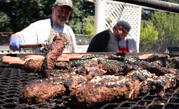 Pepper Steaks on the BBQ