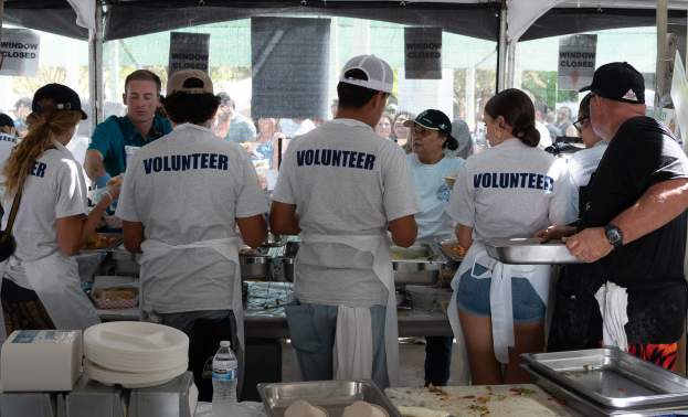 Volunteers at the Gilroy Garlic Festival