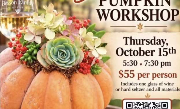 Succulent Pumpkin Workshop at Besson Family Vineyards