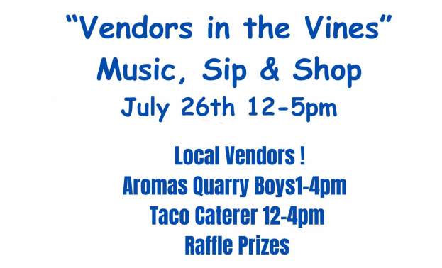 Vendors in the Vines with the Aromas Quarry Boys