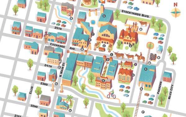 Stockyards Walking Map