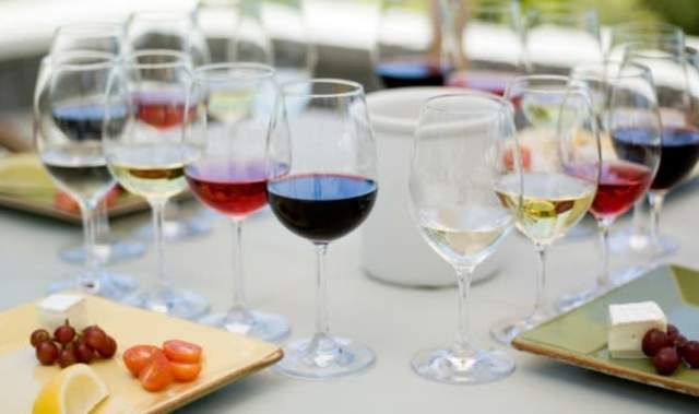 Wine on a table