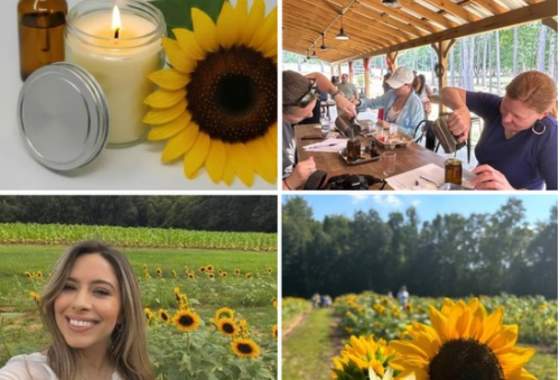 Sunflowers, Scents & Sips Workshops