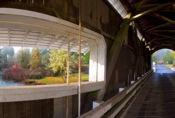 Earnest Covered Bridge, Marcola, Willamette Valley by David Putzier