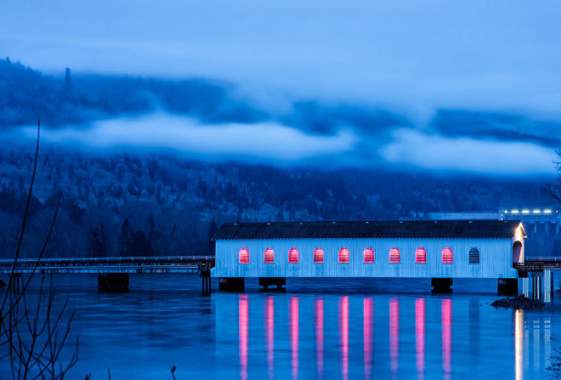 Lowell Covered Bridge by Deigh Bates