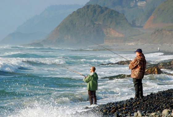 Oregon Coast, Ocean Fishing by Revena E. Angerstein