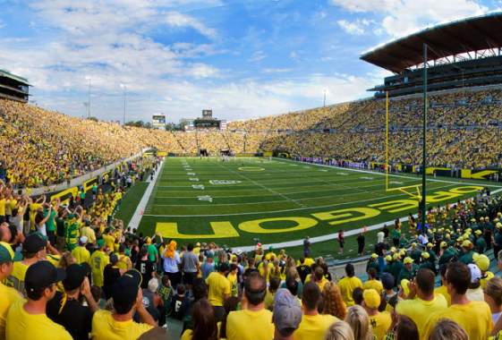 Autzen Stadium, University of Oregon Duck Football Game, Eugene, Willamette Valley by David Putzier