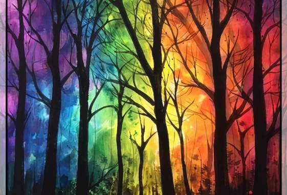 Paint & Sip: “Colorful Forest”