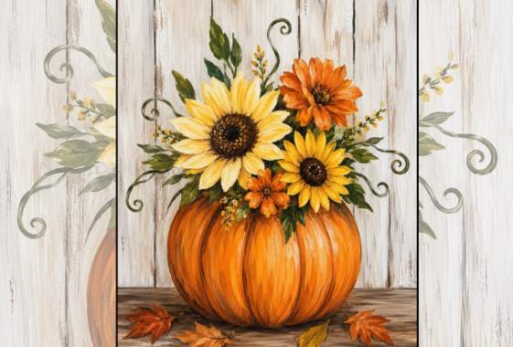 Paint & Sip: “Flowers & Pumpkin”