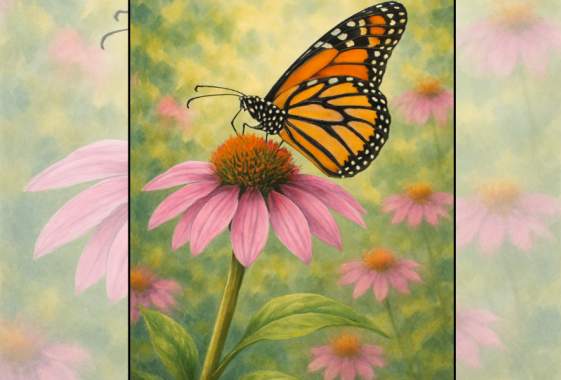 Paint & Sip: “Butterfly on Flower”