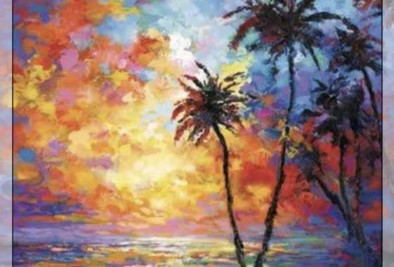 Paint & Sip: “Colorful Sky & Palms”