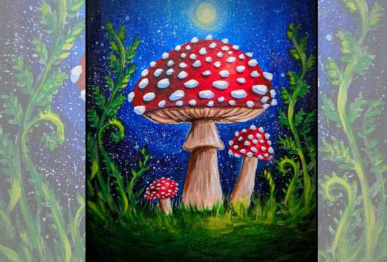 Paint & Sip “Amanita Mushies”