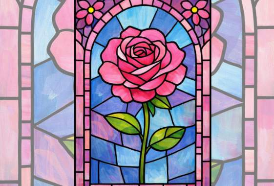 Paint & Sip: “Stained Glass Rose”