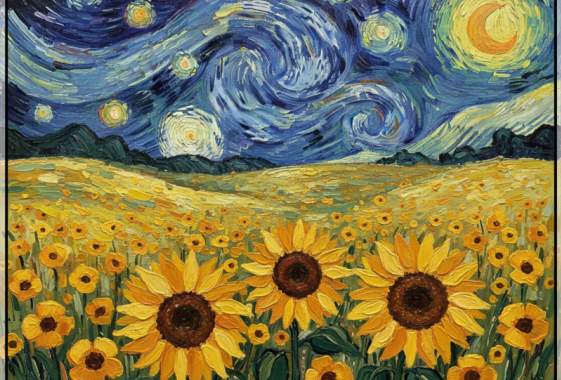 Paint & Sip: “Starry Night over Sunflower Fields"