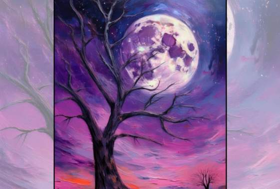 Paint & Sip: “Purple Moon”