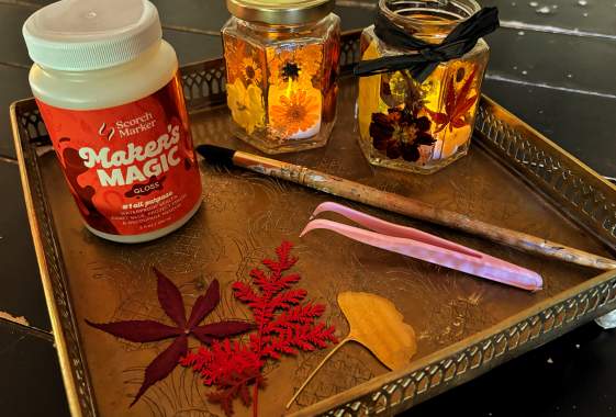 Family Craft Night - DIY Seasonal Votives at Pudding Art Studio