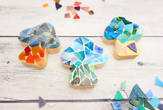 Make Your Own Mosaic Mushroom - Family Craft Night