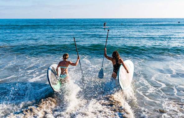 Beach Paddleboard Friends Women