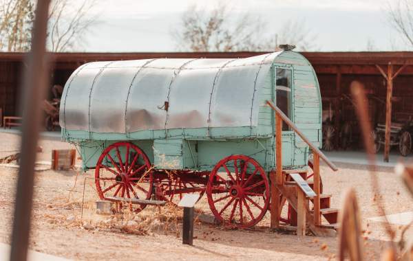 Restored Sheep Wagon at Frontier Homestead State Park