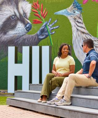 Mural Couple Sitting