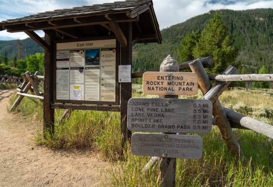 East Inlet Trailhead in RMNP