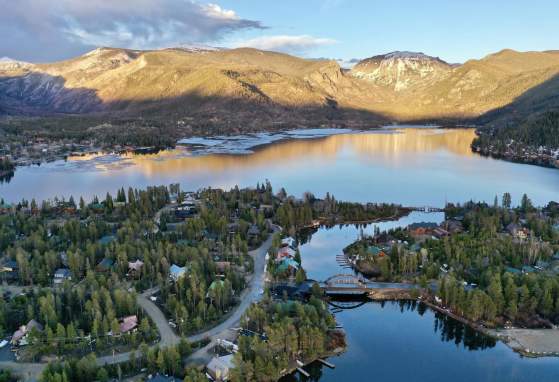 aerial of lake