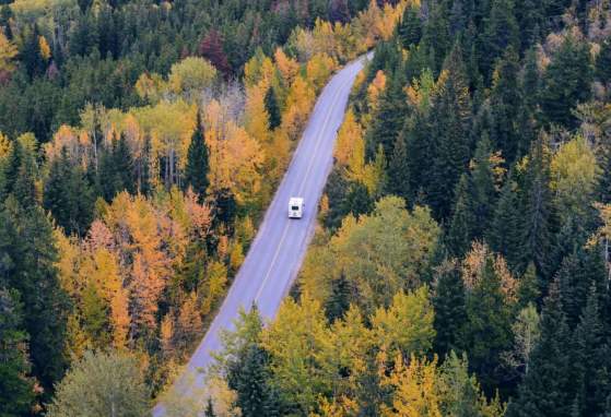 Campervan on road