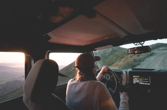 driving a car