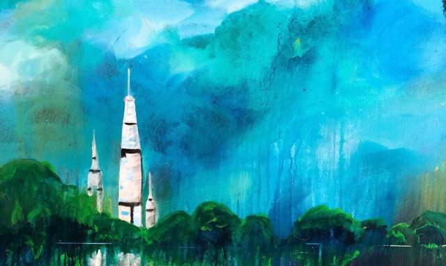 Lowe Mill Rocket Painting