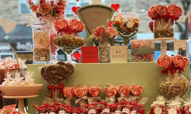 Sweet Annie's Candy Shoppe Valentine's Display