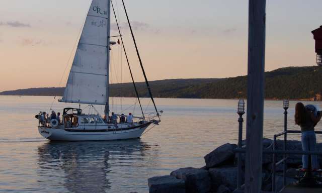 sailing on seneca lake - sunset
