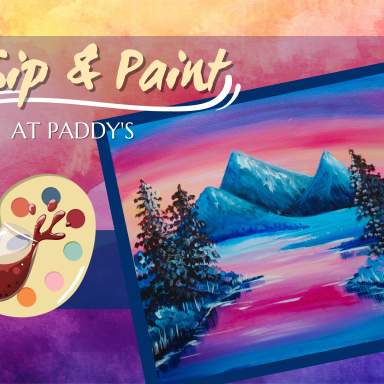 Sip & Paint at Paddy's with Wine & Design ~ Blue Mountain River
