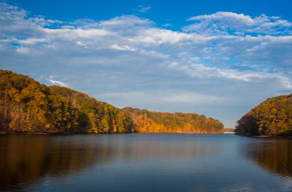 Griffy Lake during fall