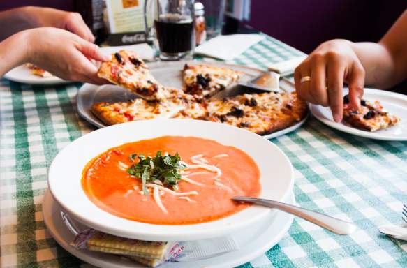Tomato Basil Soup At Bucceto's In Bloomington, IN