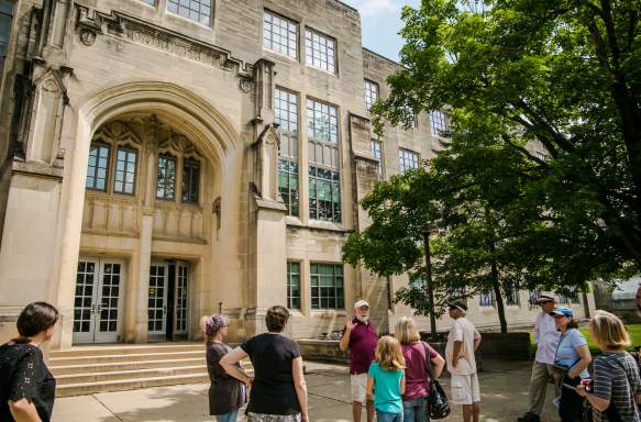 A limestone tour on Indiana University's campus
