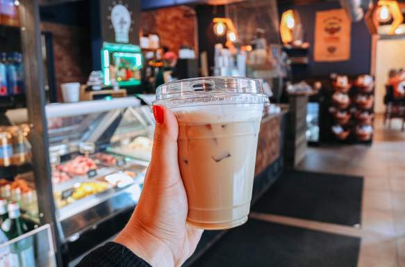 An iced latte from Brilliant Coffee Company